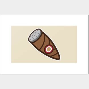 vector illustration of a cigar to smoke Posters and Art